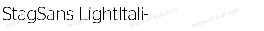 StagSans LightItali字体转换